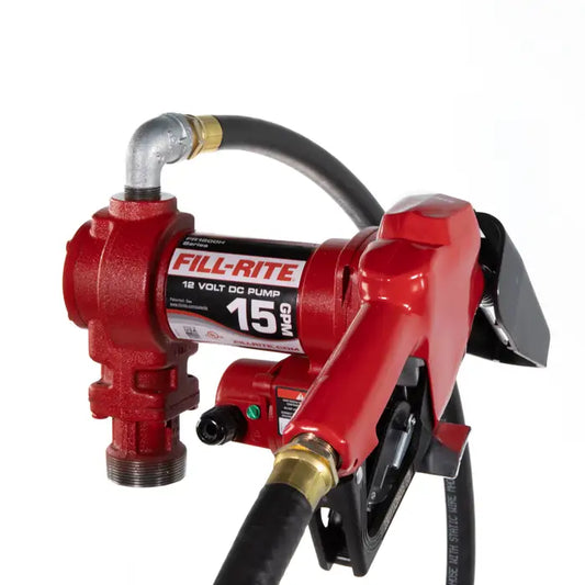 Bomba Fill-rite de transferencia de combustible de 12 V CC 15 GPM con boquilla